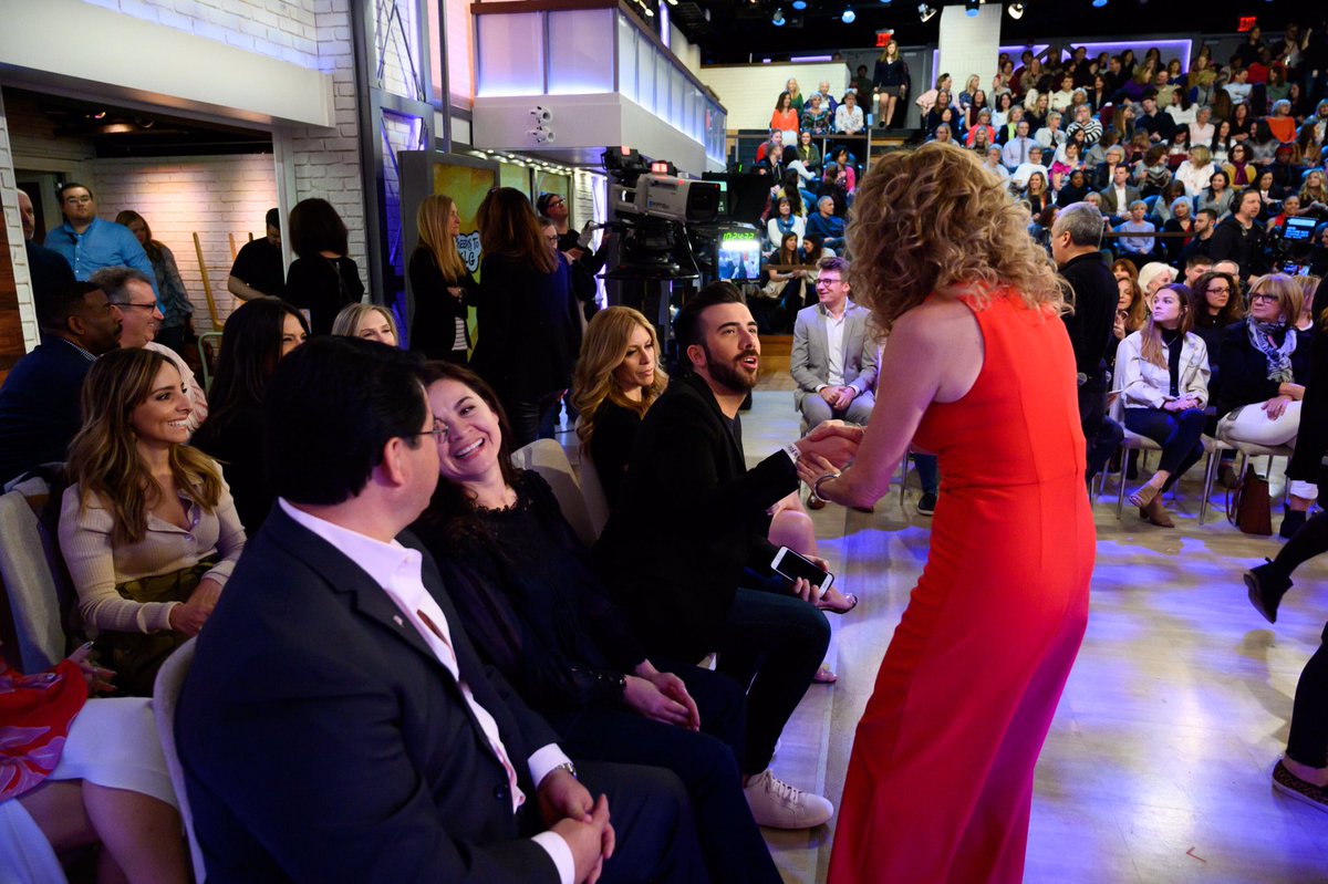 JeremyParsonsTV's tweet photo. Such a special morning celebrating @KathieLGiffordโs last day on @klgandhoda @TODAYshow ๐คฉ
...yes the last pic is KLG wrapping @JohnCena in a bear hug. ๐ค
#dontletgo #legwrap https://t.co/wlZ6luCiMt
