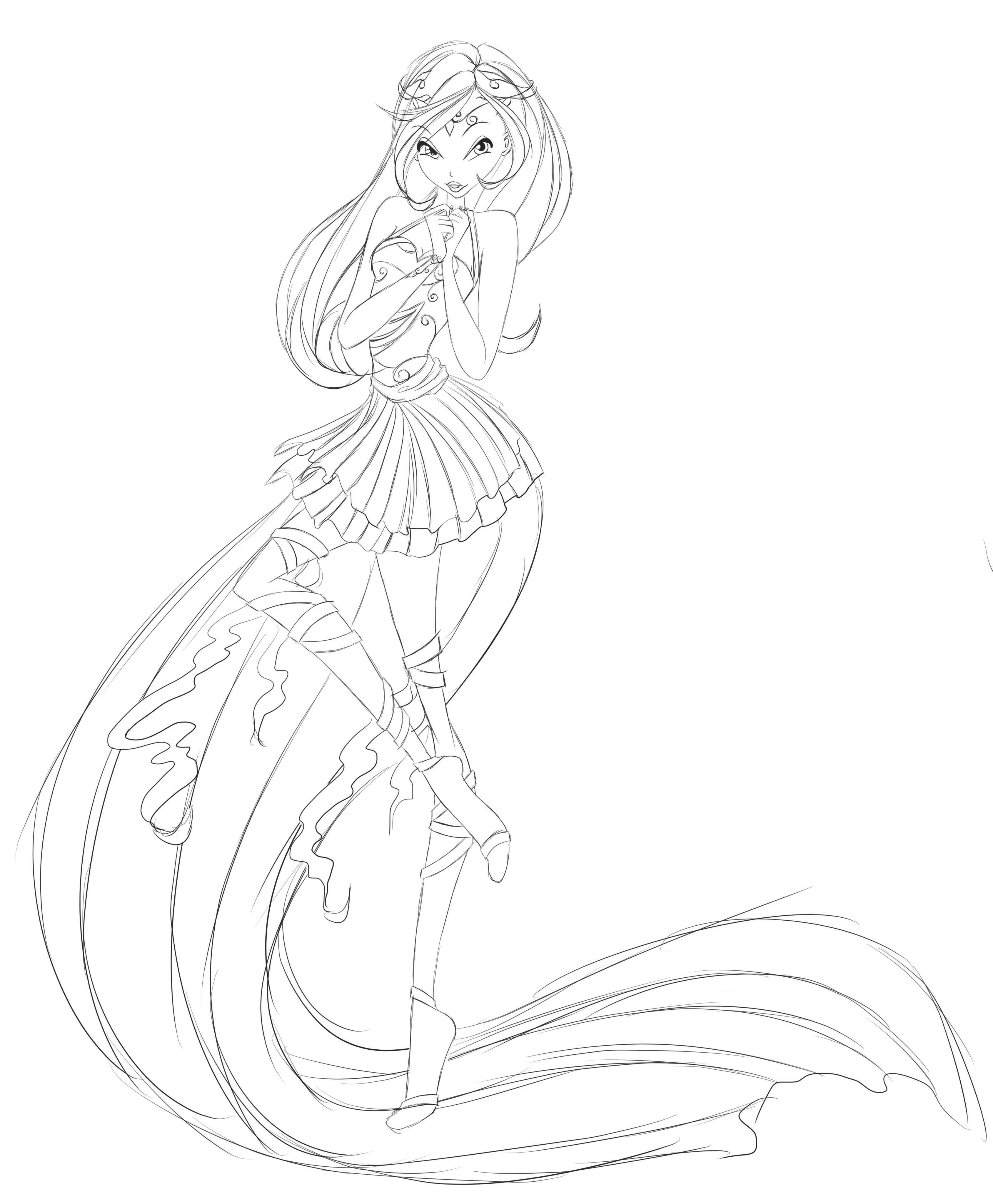 winx club musa sirenix coloring pages