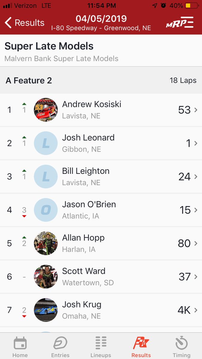 JoshKrugRacing's tweet photo. Josh finished 7th in Feature No. 2 tonight! Official Results and live timing on the @MyRacePass app! #JKR #TeamMRP #GetTheApp https://t.co/2ClrHVp0PU
