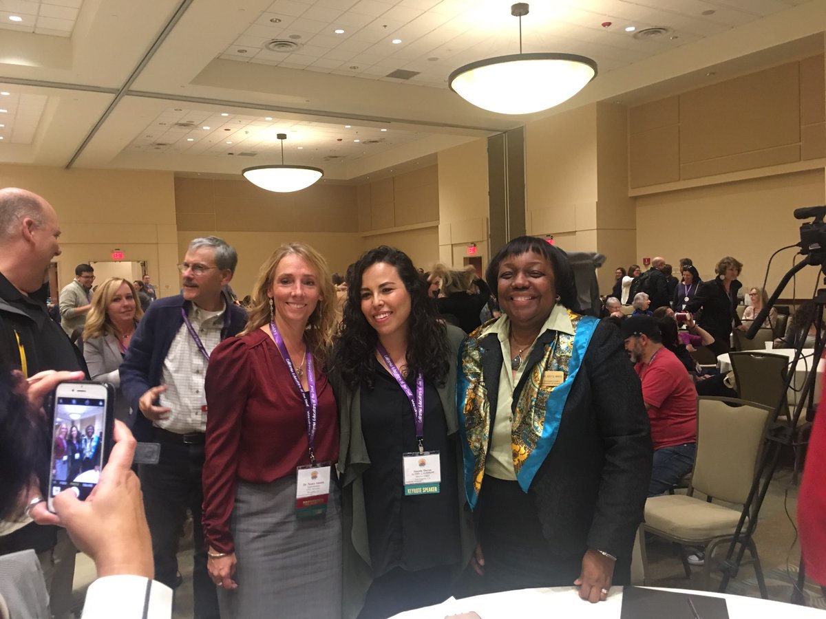 RivCoSchoolSupt's tweet photo. Final tweet of the night - proud to share the stage with these amazing ladies! Have a great conference attendees and thank you for allowing me to be a small part of it! #caled2019 https://t.co/mhhywUY3Xj