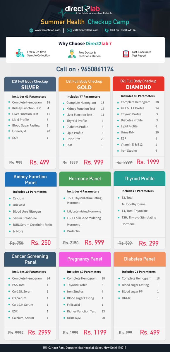 <a href="/direct2lab/">Direct2Lab</a> Summer Health Checkup Camp offer