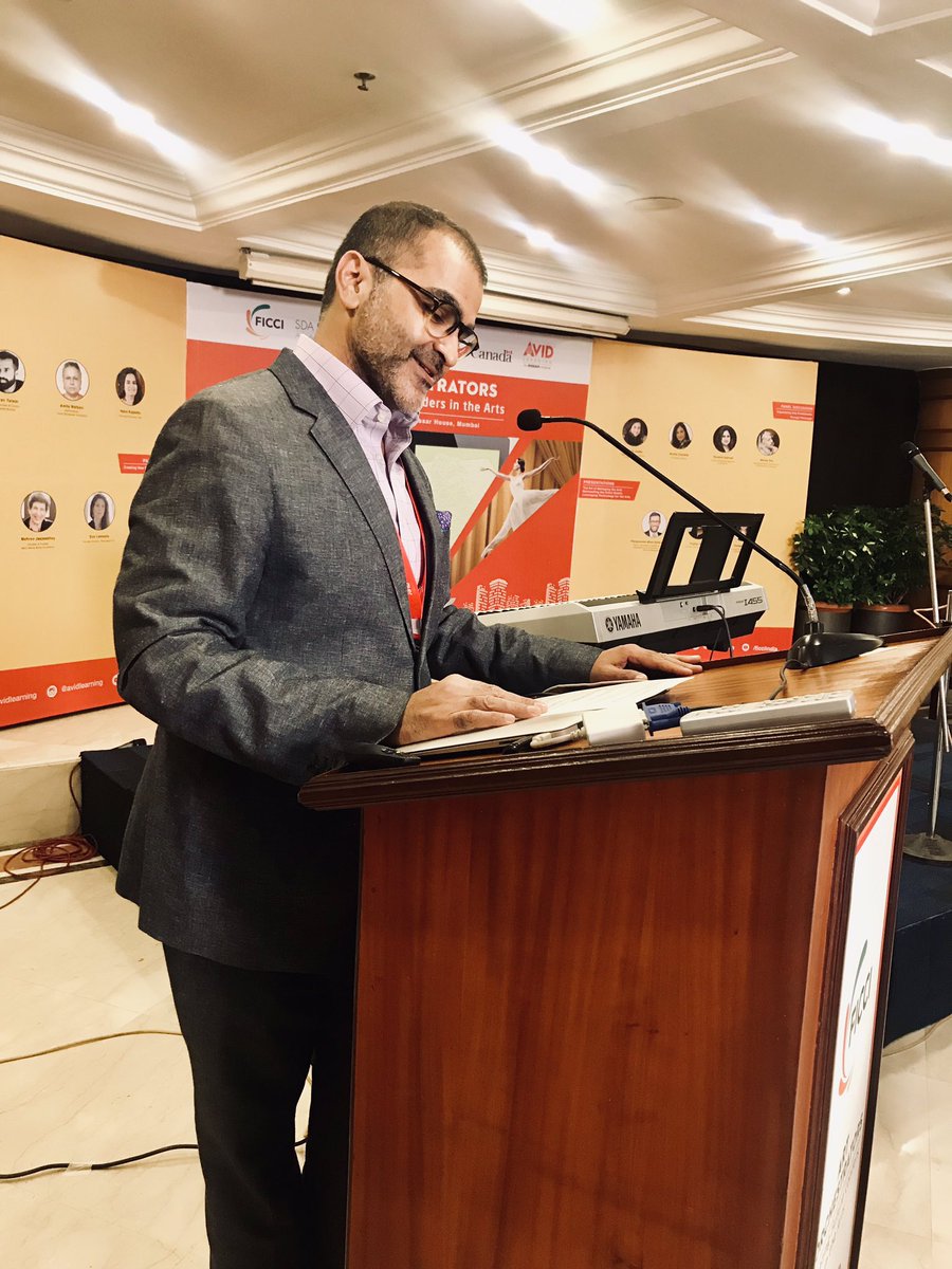 AvidLearning's tweet photo. @asadlalljee introduces today’s day long symposium on #ArtOrchestrators: Creating Younger Stakeholders in the Arts. 

@ficci_india @SDABocconiAC @TeamworkArts @CanadainIndia @KultureShop 
#LearningNeverStops #AVIDxFICCI https://t.co/gnMgfVPFvz