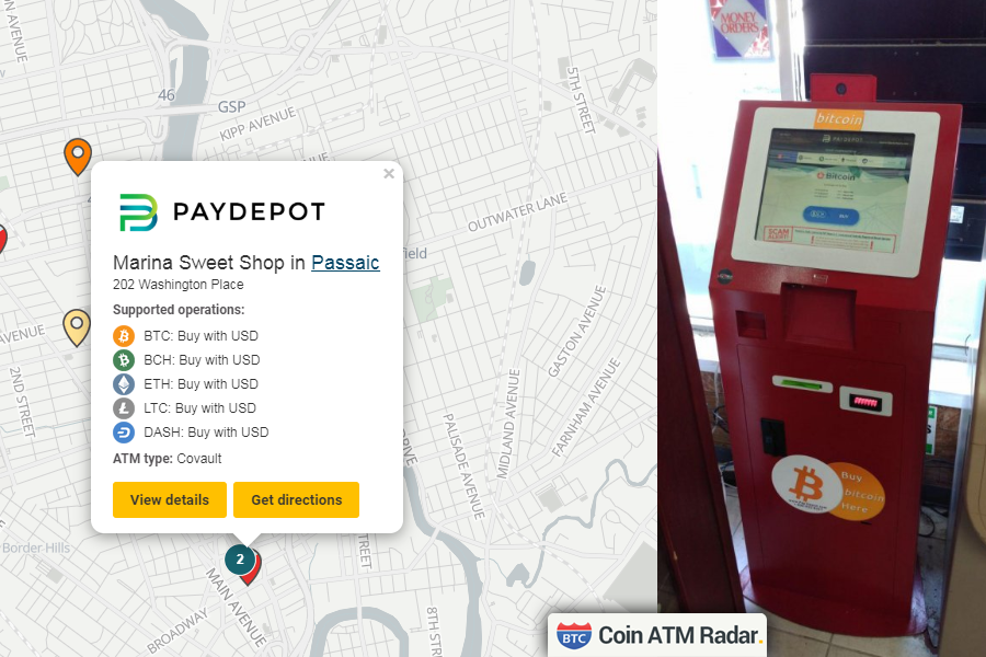 CoinATMRadar's tweet image. Latest installed #Covault  #bitcoin machine at Marina Sweet Shop in #Passaic. Operated by #PayDEPOTLLC. Supported operations and coins: #BTC #BCH #ETH #LTC #DASH  
coinatmradar.com/bitcoin_atm/75…