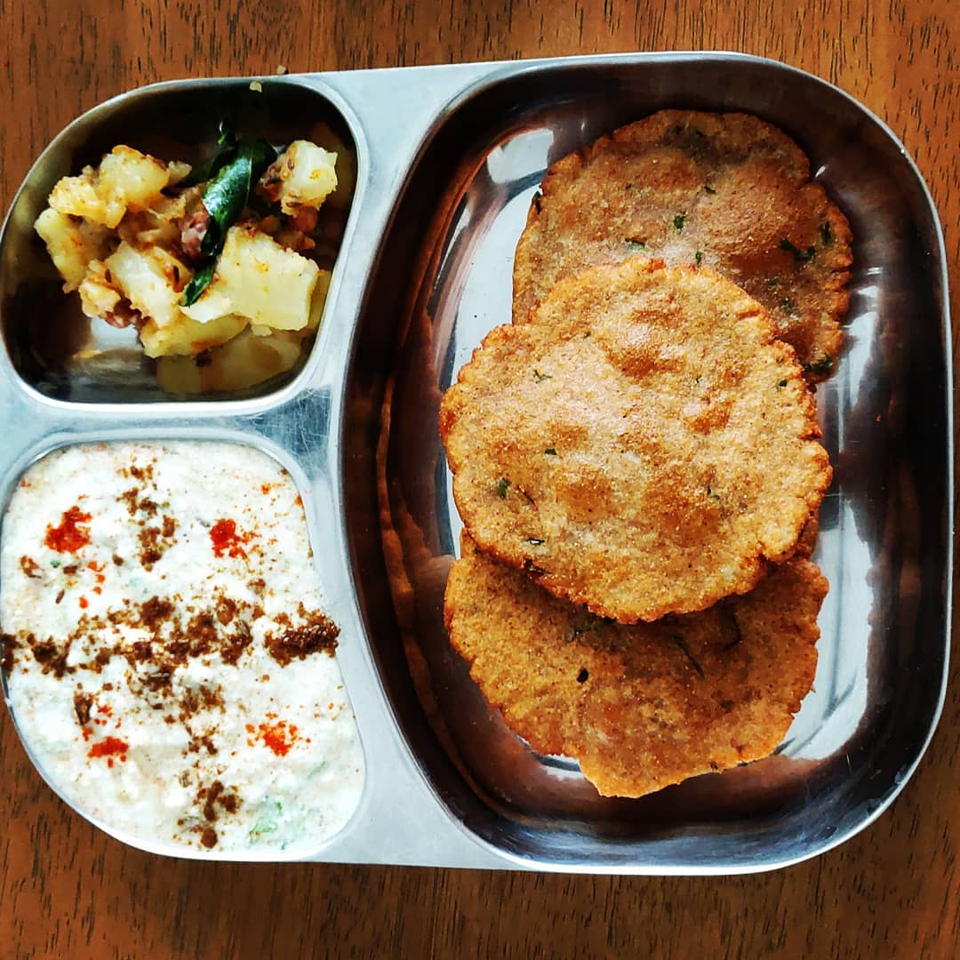 vsa2's tweet photo. Happy Navratri! Happy Ugadi! Happy Gudi Padwa!
Today marks beginning of auspicious and colorful nine days of #navratri. And with great festival comes great Indian Style epicurean delights. Starting off the day one of nine with #PooriAloo and #Raita
#food #festive #festivedelights https://t.co/af3VJasD0c