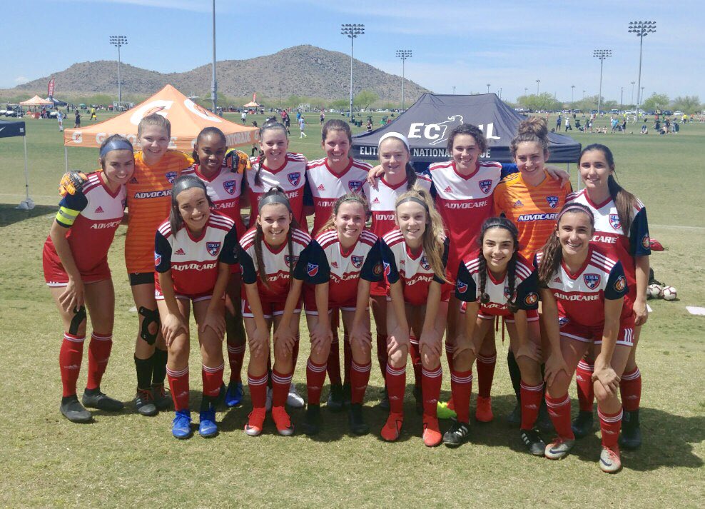 FCDGirlsECNL's tweet photo. At the close of day one both U16 and U17 make their way through tough competitive games. Onto day 2....💪🏻 https://t.co/POE9TD5dUW