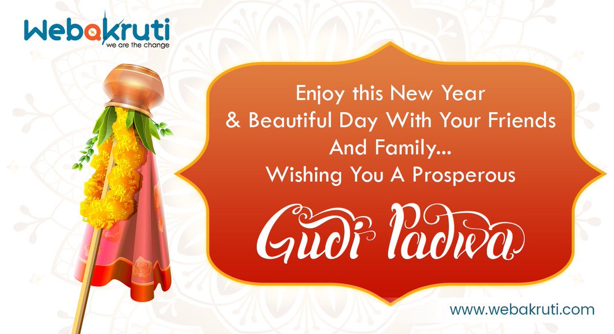 ' Enjoy This New Year & Beautiful Day With Your Friends and Family..'
💐Wishing You a Prosperous Gudi Padwa🌿
Webakruti
🌎 webakruti.com
📱 9405243285 / 9890833350
#happygudipadwa2019 #happymarathinewyear #marathinavinvarsh  #गुढीपाडव्याच्याहार्दिकशुभेच्छा #मराठीनववर्ष