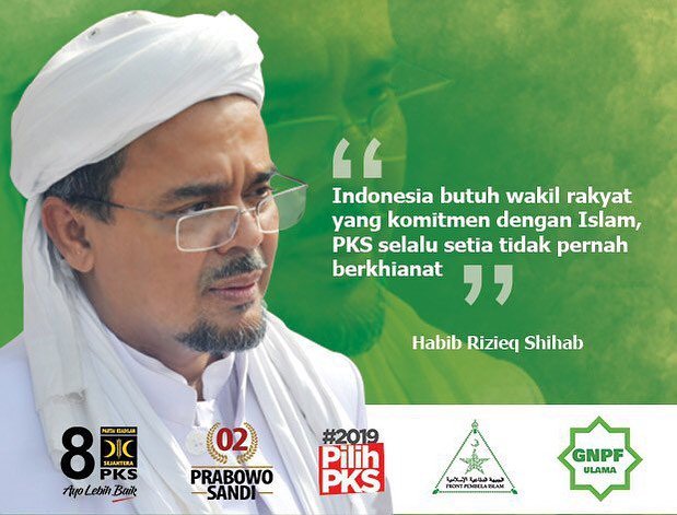 tate_qomaruddin's tweet photo. “Indonesia butuh wakil rakyat yang komitmen dengan Islam, PKS selalu setia tidak pernah berkhianat.” 

-Habib Rizieq Shihab-

#2019PilihPKS #tasikgarutcoblos_prabowo_sandi #tateqomarudin https://t.co/4uM03FzTT9
