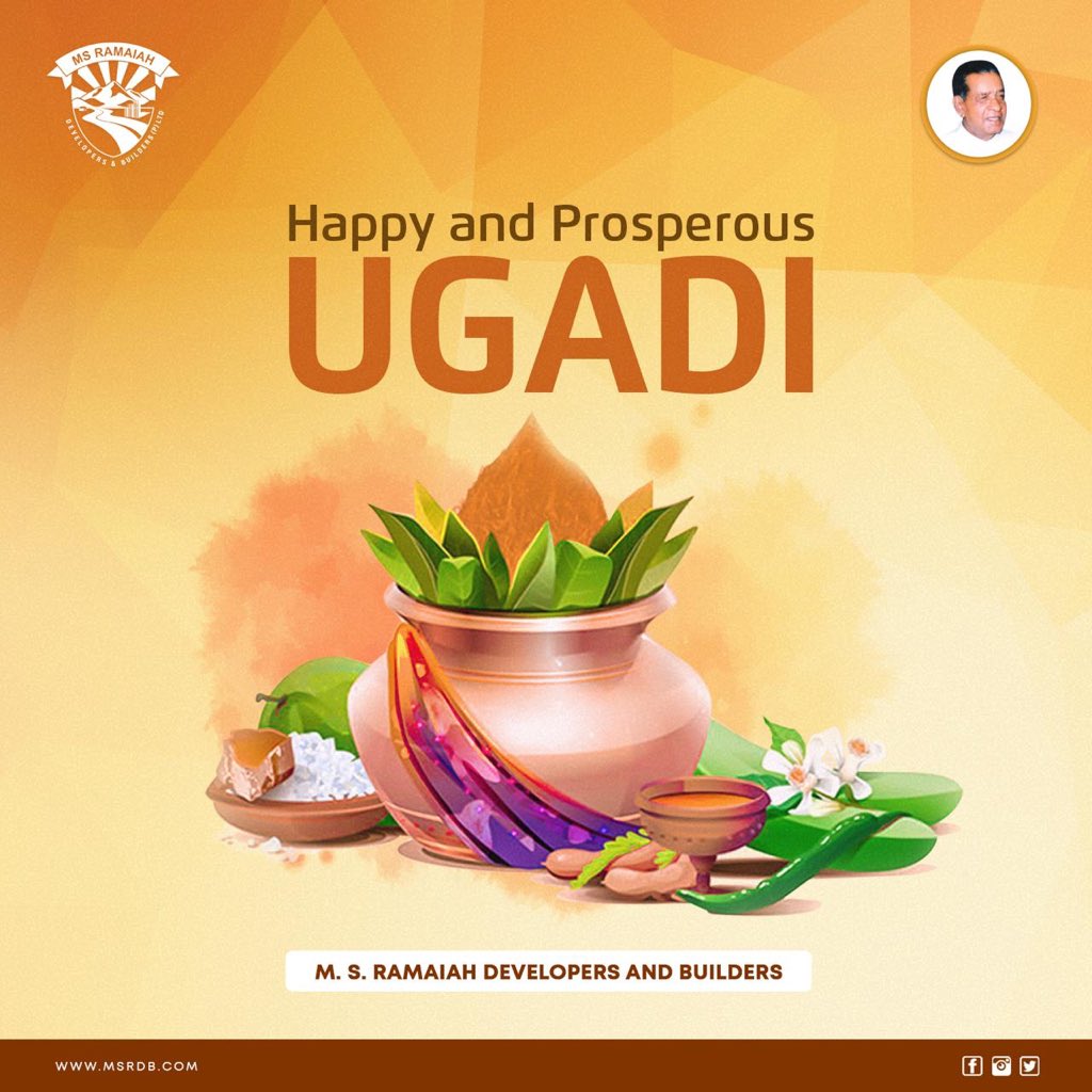 OfficialMSRDB's tweet photo. May the festival of new beginnings usher in prosperity, health and happiness into our lives. #HappyUgadi #MSR #MSRDB #Ugadi2019 #NewYear https://t.co/6oVHKByX4S