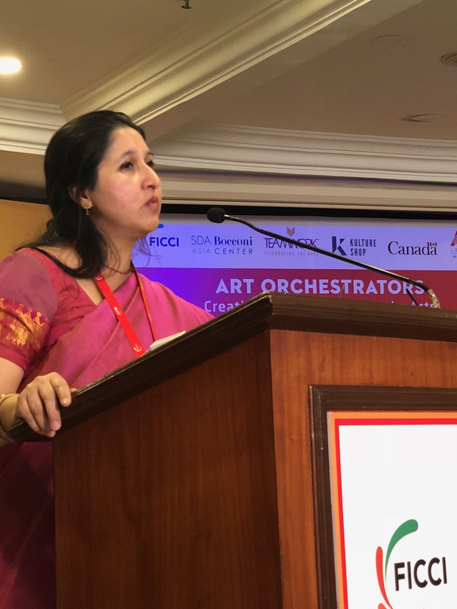 galessandrog's tweet photo. Nirupama Kotru, joint Secretary, Ministry if Culture,  Gov. of India. “Art should be an integral part of Education. We don’t want unidimensional personalities. Studies have shown that if hours are dedicated to Art, all the other academics improve” ⁦@SDABocconiAC⁩ #art https://t.co/SvthU6C3Ru