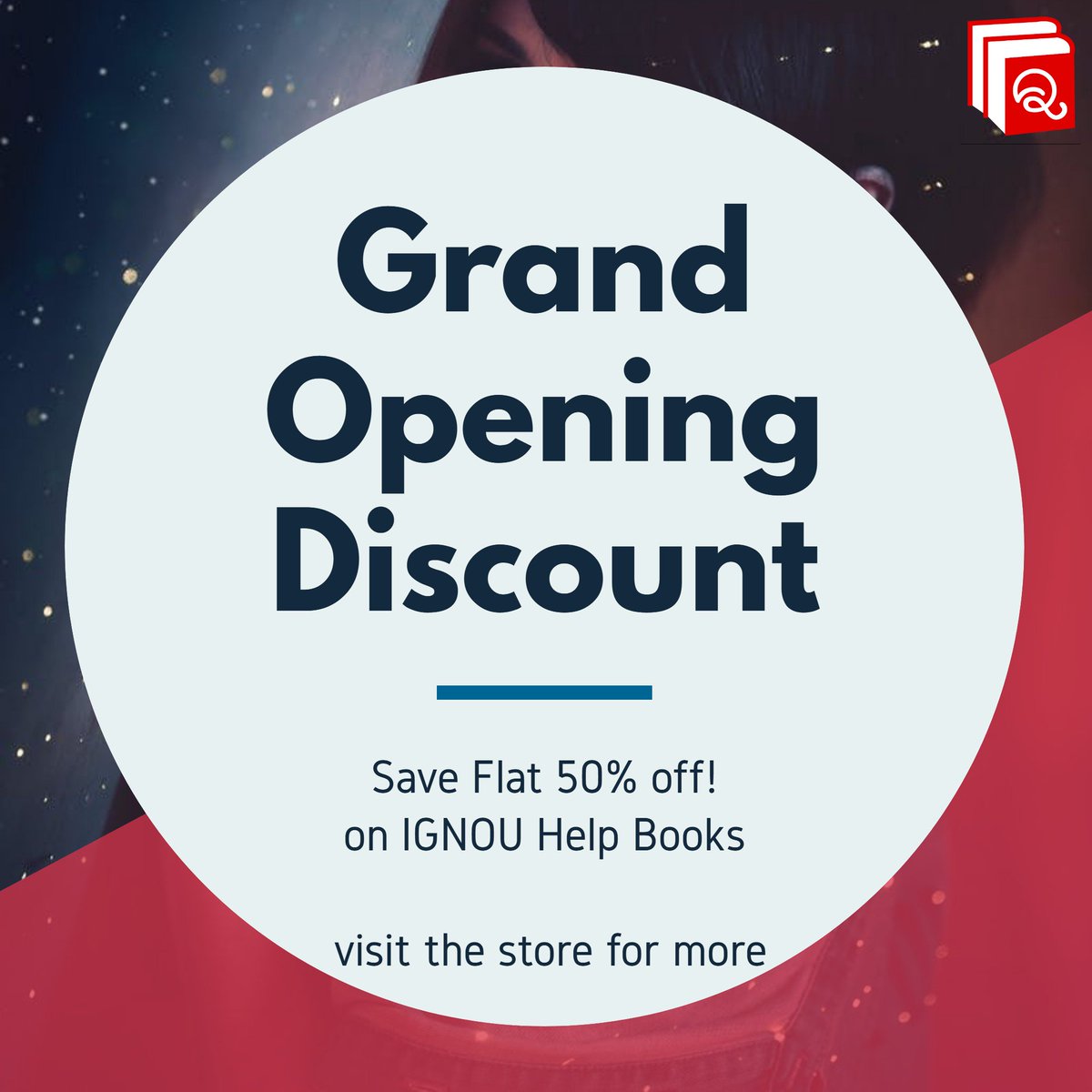 BooqsDotIn's tweet photo. Grab these grand discounts on IGNOU &amp; Akash's help books for a limited period. This Grand Opening Discount is available only up to April 30 019. Hurry Up.
Flat 50% off on IGNOU Help Books
Flat Rs. 20 off on Akash's Solved Papers *

Learn More: https://t.co/4Vw5UKbe4K https://t.co/KV4tcI6Xlx