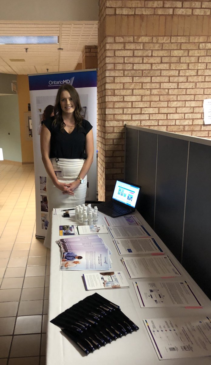 NDziamarski's tweet photo. Have questions about your Electronic Medical Records? Come visit me at our booth at Bluewater Health today for the Medical Education Symposium! Promoting digital services in Erie St. Clair #EMRs #eConsult #HRM #EMRoptimization #OLIS @OntarioEMRs @bluewaterhealth https://t.co/aVW2sHPryA