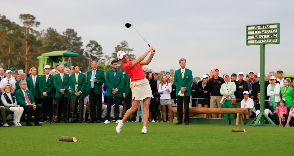 anwagolf's tweet photo. #ANWAgolf first tee ceremony featuring World Golf Hall-of-Famers @ANNIKA59, @LorenaOchoaR, Se Ri Pak and Nancy Lopez. https://t.co/qlL5xExIFo