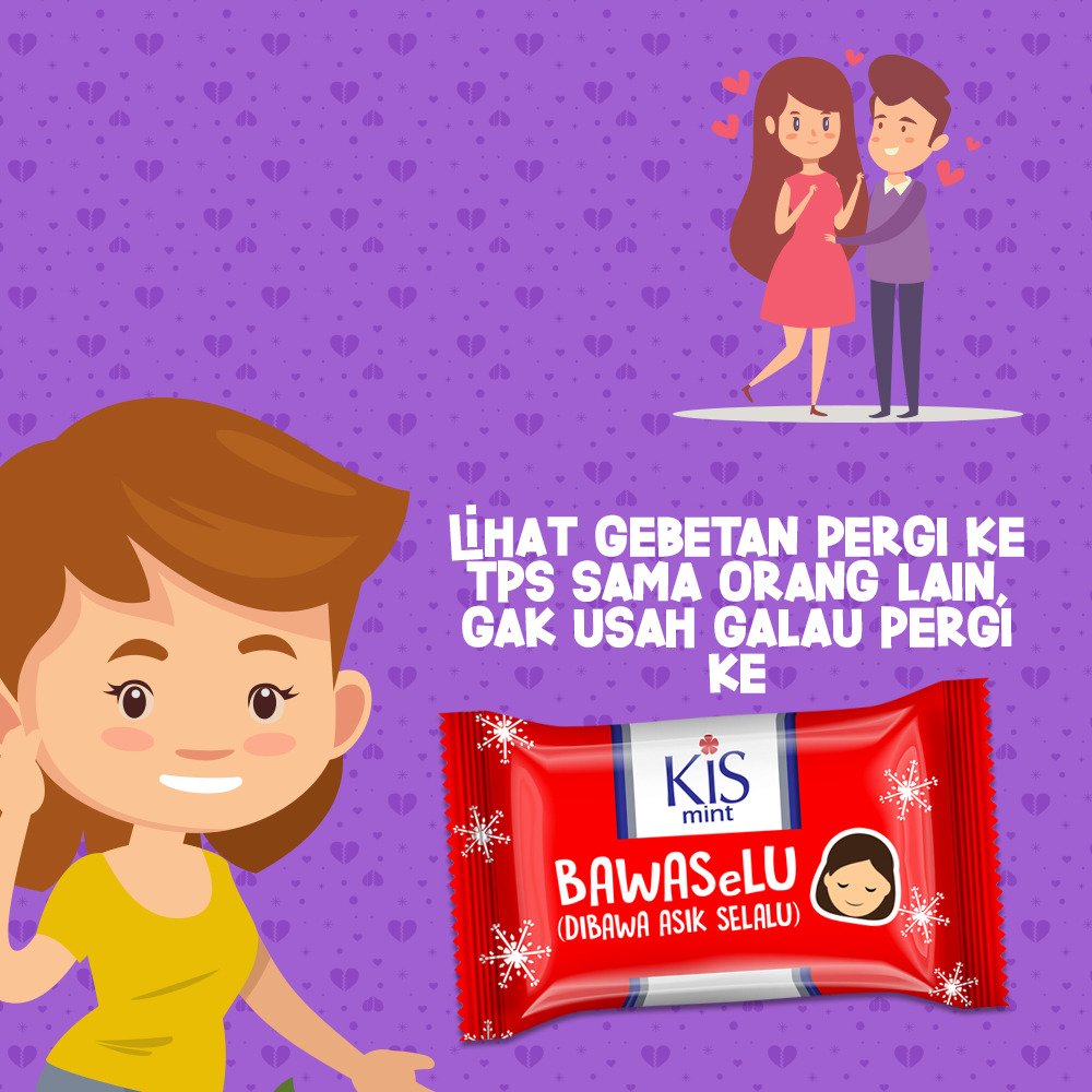 setuju bawa asyik saja, kan bisa cari yang lain :)

#gebetan #asyikin #galau #pacar #sahabat #mpr #coblos #kamu #kangen #emotipack #permenkis #kismint #permen #permenkismint