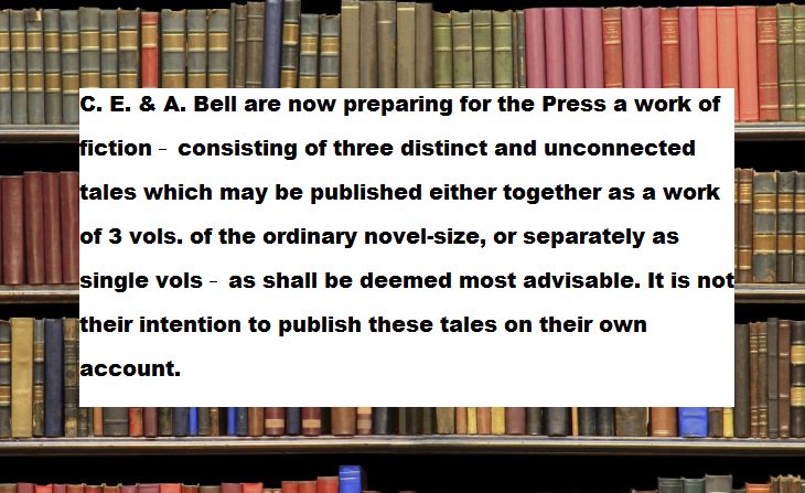 #otd 1846 a letter was sent to poetry publishers Aylott &amp; Jones from one of their new poets, a chap named Currer Bell, offering a series of novels from he and his brothers. They turned it down but this was the first notice that the Bronte sisters had turned to novel writing!