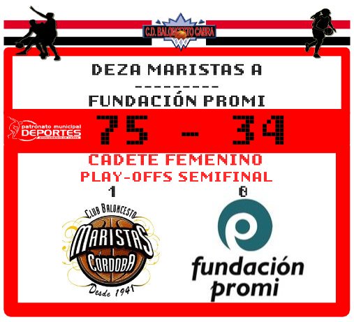 Lo han dado todo, pero nuestras chicas Cadete, Fundación PROMI, no han podido con <a href="/cbmaristascor/">CB Maristas Córdoba</a>.  Las cordobesas se han mostrado superiores y pasan merecidamente a la final. Lástima que <a href="/miguelete15/">Miguel Aguilar</a> sólo haya podido contar con seis jugadoras. Gran temporada de este equipo 👏🏻🏀💪