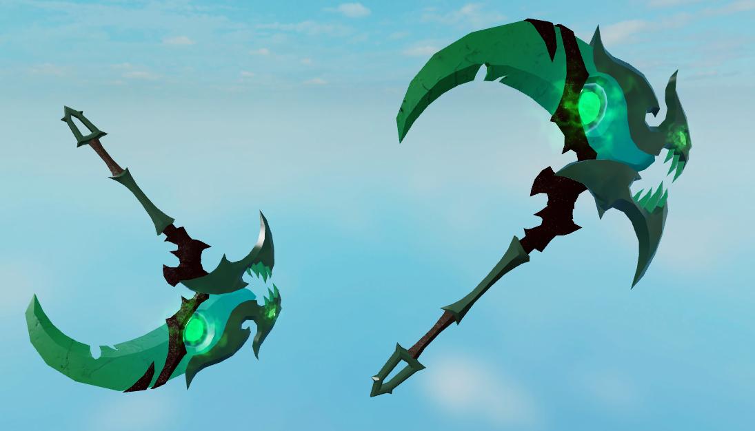 Forger Of Worlds On Twitter It Is The Rhaast Scythe - scythe roblox