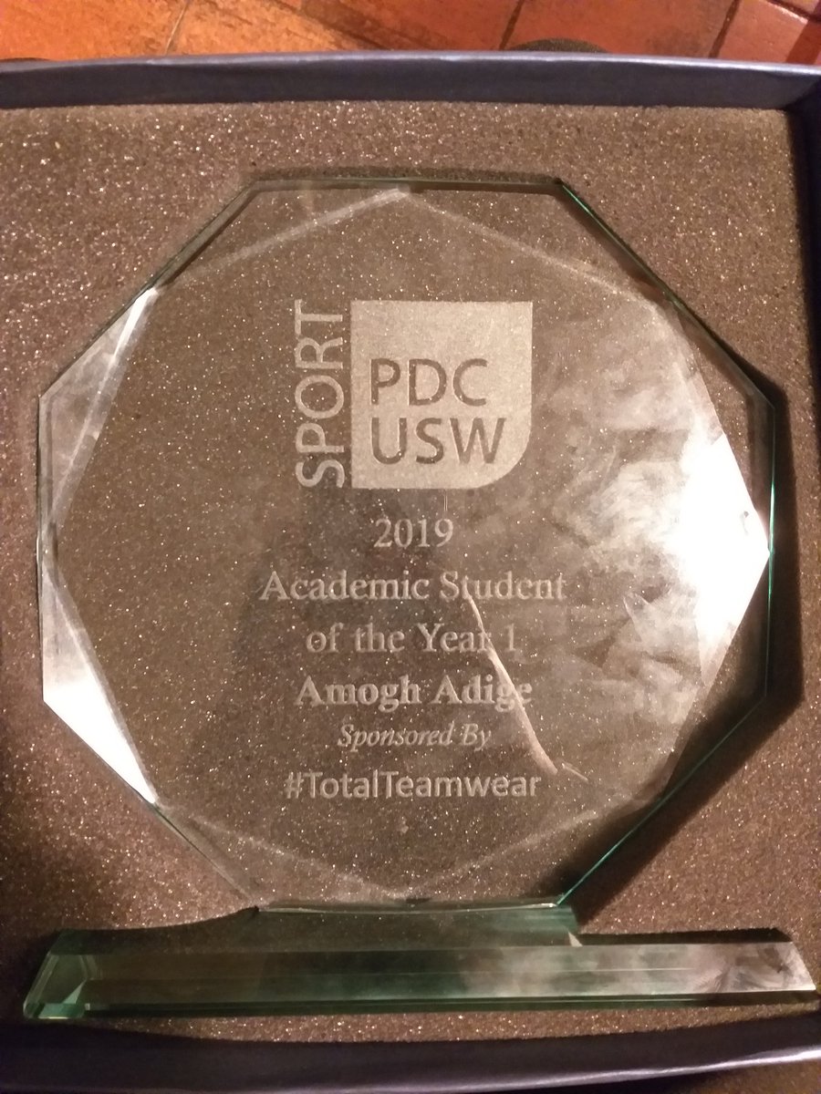 AdigeAmogh's tweet photo. Absolutely delighted to win the 'Academic student of the Year' award at the @USWSport Recognition awards!🏆. Thank you to the staff at @USW_FootballCP and @USWFootball for the support across the year. Brilliant way to finish an incredible year ⚽️. 

#USWSRA2019 🇮🇳🏴󠁧󠁢󠁷󠁬󠁳󠁿📸 https://t.co/XdZ8lXusbF