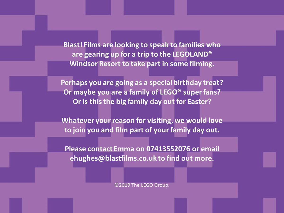blastcasting's tweet image. Any awesome mums out there @MumsClub @WorkingMums @Britmums planning to take the kids to LEGOLAND this Easter? Blast! films would love to hear from you!