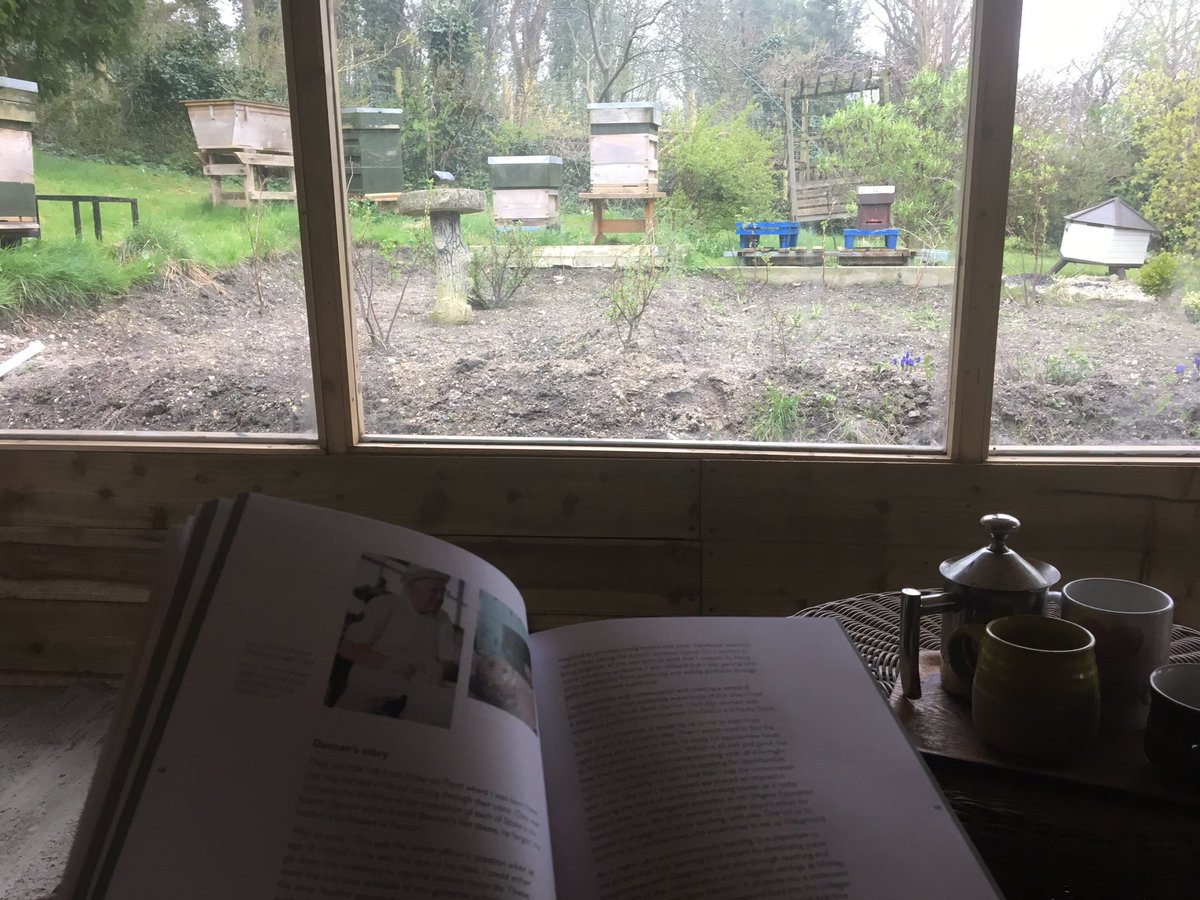 petrafmc11's tweet photo. Saturday morning coffee in our ‘work in progress’ bee lookout/summerhouse reading ‘Clay in Common’ and planning our Ceramic Art Dover June 2019 event #goodtimes #clay #clayground_Co #dover #spring #FutureFoundry https://t.co/lYQ6CpI22T