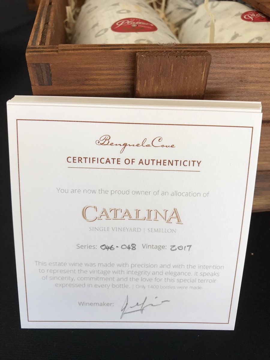 johannfourie's tweet photo. We’ve raised the curtian, here she is @BenguelaCove Catalina Semillon. Few more 3 bottle allocations available, have to be quick if you want some, close to 90% of it sold out the last 38hours😵@SamarieSmith @WaldeckMichelle https://t.co/2DfaV1Gaur