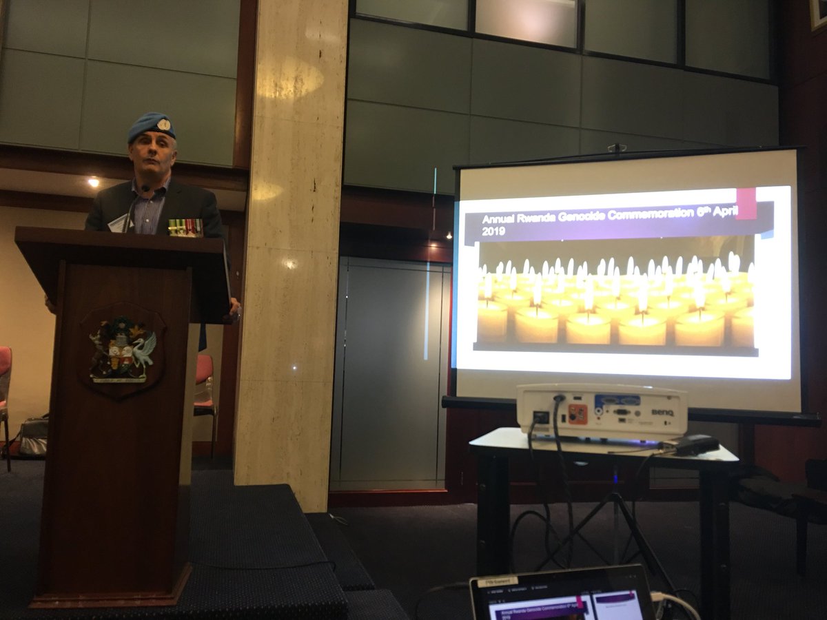 GailKerOAM's tweet photo. Mr Bruce Saw from the Peacemaker Veterans Association speaking at the Qld Parliament House event acknowledging the 660 Peacekeepers 25 years ago who serves at the Rwandan Genocide conflict ⁦@accessonline⁩ ⁦@SSI_tweets⁩ https://t.co/auXSy91KQc