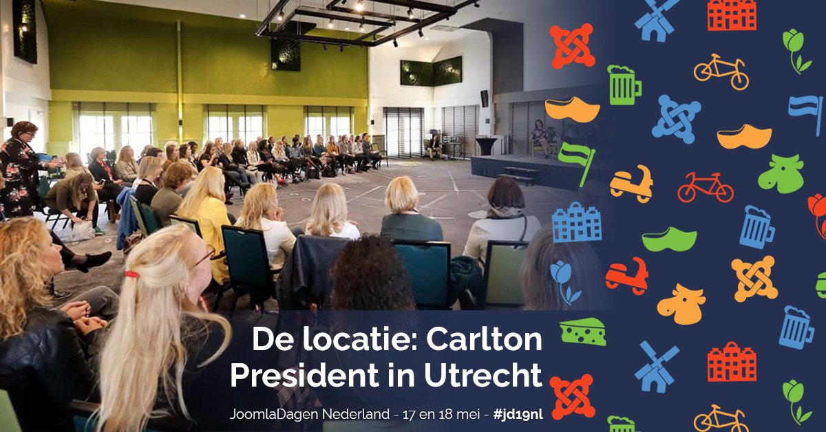 joomladagen's tweet photo. We gaan dit jaar naar @CarltonUtrecht, met mooie conferentiezalen, hoogwaardige hotelkamers, gezellig restaurant en bar en goede bereikbaarheid de ideale plek voor de JoomlaDagen! Check onze site voor alle info én tickets! https://t.co/rsbz7RkyMu #jd19nl #joomla #joomladay https://t.co/RN3LLxs0cE