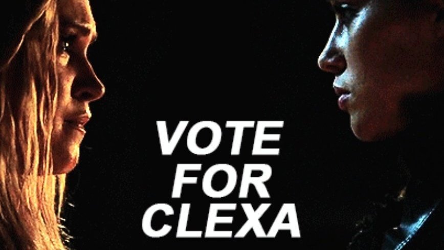 vote_clexa's tweet photo. Vote #Clexa for The Best LGBT TV Couples of All Time - https://t.co/aiKcJj0ViN

Current places:
#1. Shoot
#2. Clexa https://t.co/22hwVD622u