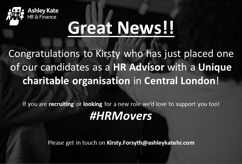 AshleyKateUK's tweet photo. Congratulations to @KirstyForsythHR and her candidate for landing a fantastic new role due to their outstanding interview! ππ₯³
We wish them so much luck and hope to hear from them soon!
#HRMovers #HRPlacement https://t.co/w6EMZ10f5I