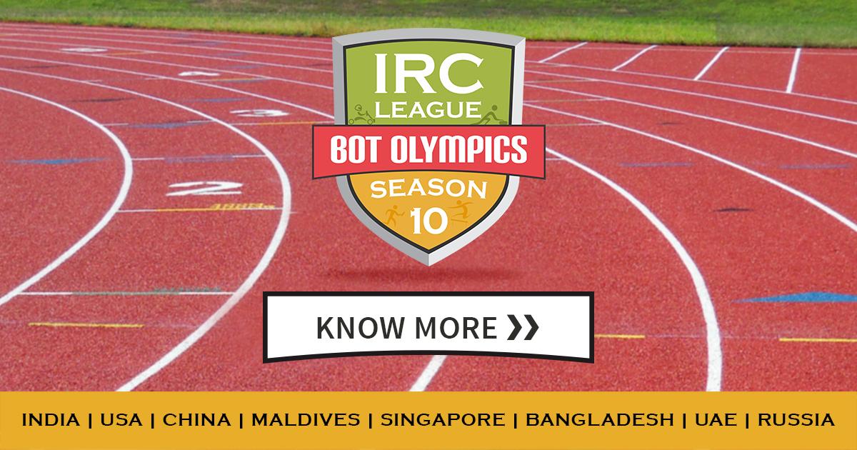 IRC_League's tweet photo. #IRC Open League League: Season10
Registrations are now Open!
https://t.co/cAmEEMcF4C
#BotOlympics https://t.co/JHuXBTABbI