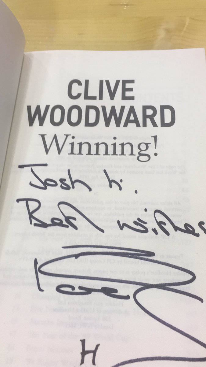 oluodeniyi's tweet image. Thanks again to @CliveWoodward for a phenomenal session at #BEF2019 Thanks to @GoyalsMHead for purchasing Clive's book which Clive signed to my son ( U18 national cup winners with @maidsrfc )