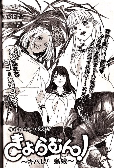 4年前にヤングガンガンさんで描かせて頂いた読み切り漫画。
原作あかり作画あたし。ふたりで考えて、ベタして、トーン貼って。
島にいても漫画は描ける。 