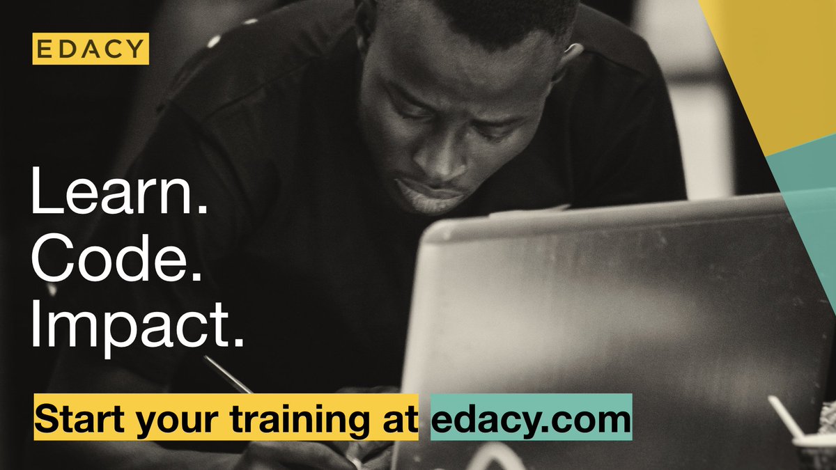 EDACYHQ's tweet photo. Do you wanna impact the market by learning to code ?
If yes, join our #WorkLearners by registering by May 27, 2019.
👉 https://t.co/z6zNEVeZ3S
#sentech #kebetu #team221 #learning #EDACY #code https://t.co/kAjgNWYyY7