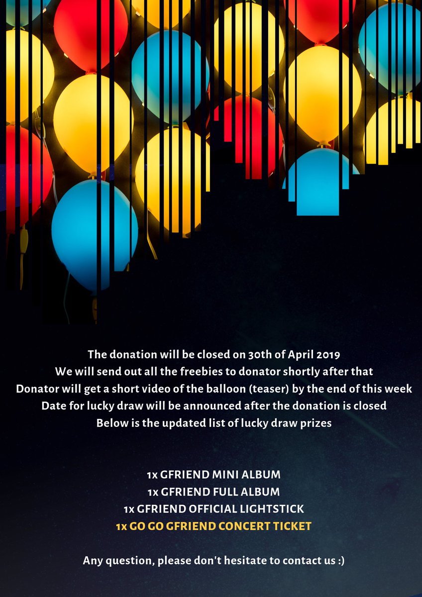 GFRDMalaysia's tweet photo. So happy to announce that weβre hitting donation target, and guess what?
WE HAVE ONE GREEN ZONE TICKET for a lucky Buddy!
Please refer to the pics for the details and instructions on our project! See you guys soon π
#TimeForGFRIENDinMY #GO_GO_GFRIEND #GFRIENDinKL #GFRIENDinMY https://t.co/V9T9C7BhkG