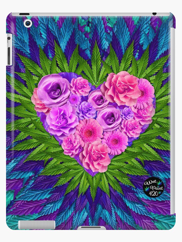 wetpaint420's tweet photo. Check out our #Floral #Heart with #Cannabis Leaves #iPad #Cases &amp; Skins by WetPaint420 https://t.co/yquazIAAeo #Spring #THC #CBD #Grass #Springtime #Hemp #Shatterday #Springvibes #apple #CannabisCommunity #CannabisIsBeautiful #Redbubble https://t.co/BrYMBCZV9h