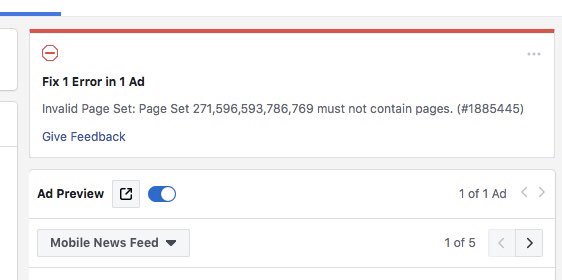 SanjayBDalal's tweet image. Getting these errors while running Facebook Ads. Any experts here who know what these codes mean? I already gave feedback and have been talking to someone at Facebook. Looking for fast answers! 🙏🏻🙏🙏🏽 #FacebookAdvertising #ErrorCodes
