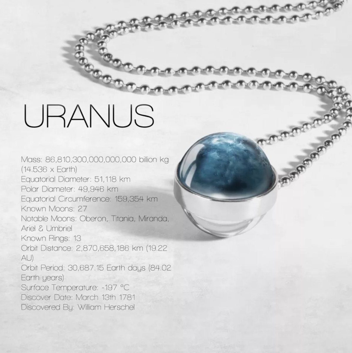 MoomoonUK's tweet photo. Silver Uranus Globe Necklace 🌌
#moomoon https://t.co/mPihz2QCpB