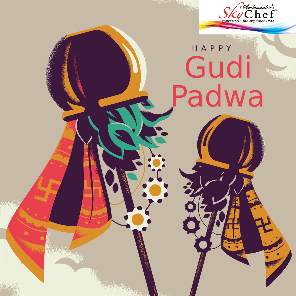 skychef756's tweet photo. May this #GudiPadwa bring you a new spirit, new beginning and new prosperity #AmbassadorSkyChefIndia wishes you and family a very #HappyGudiPadwa2019 

#AmbassadorGroup #HappyGudiPadwa #Since1942 #FlightKitchen #BestWishes #DivineBlessings #GoodHealthAndProsperity https://t.co/cC6isLuB4g