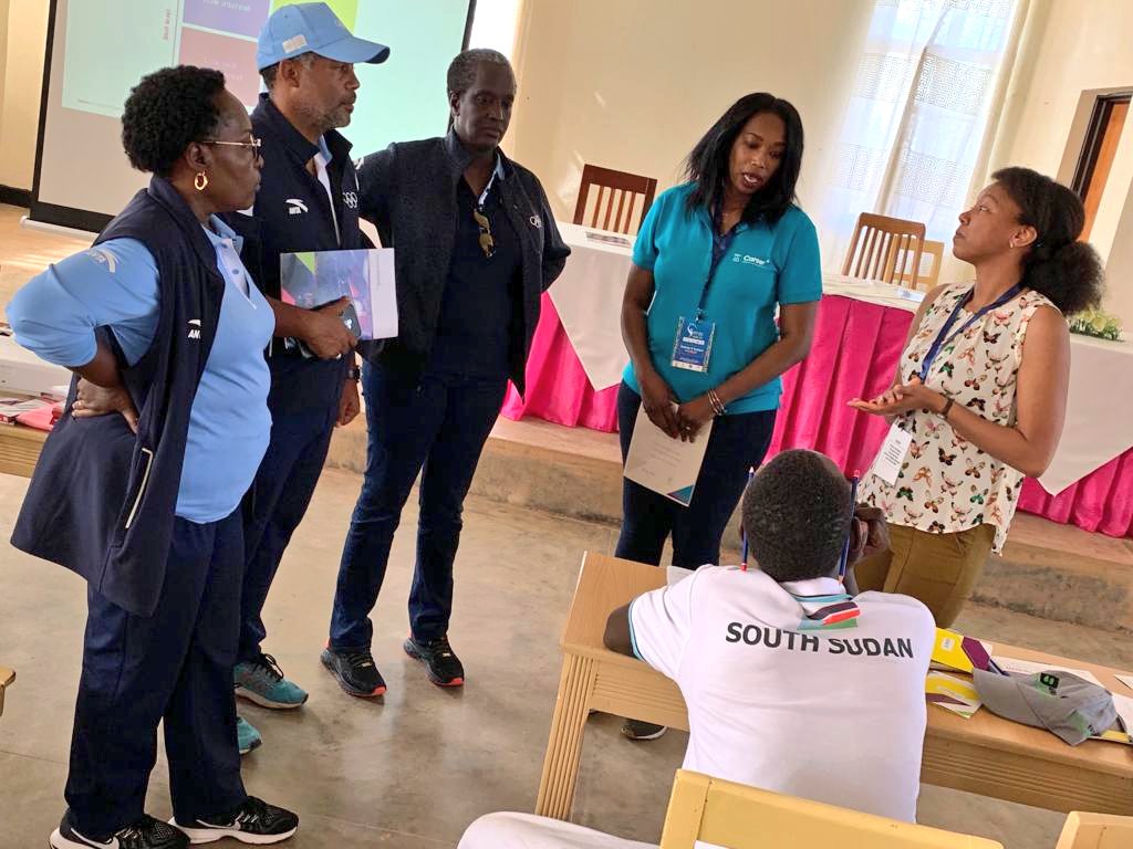 International Olympic Committee members; <a href="/WilliamFBlick/">William F. Blick</a> 🇺🇬 Felicite Rwemerika 🇷🇼 &amp; Lydia Nsekera 🇧🇮 earlier on presented certificates at the Athlete365 Career+ Training conducted at the Athletes Village at the sidelines of the ANOCA Zone V Youth Games.