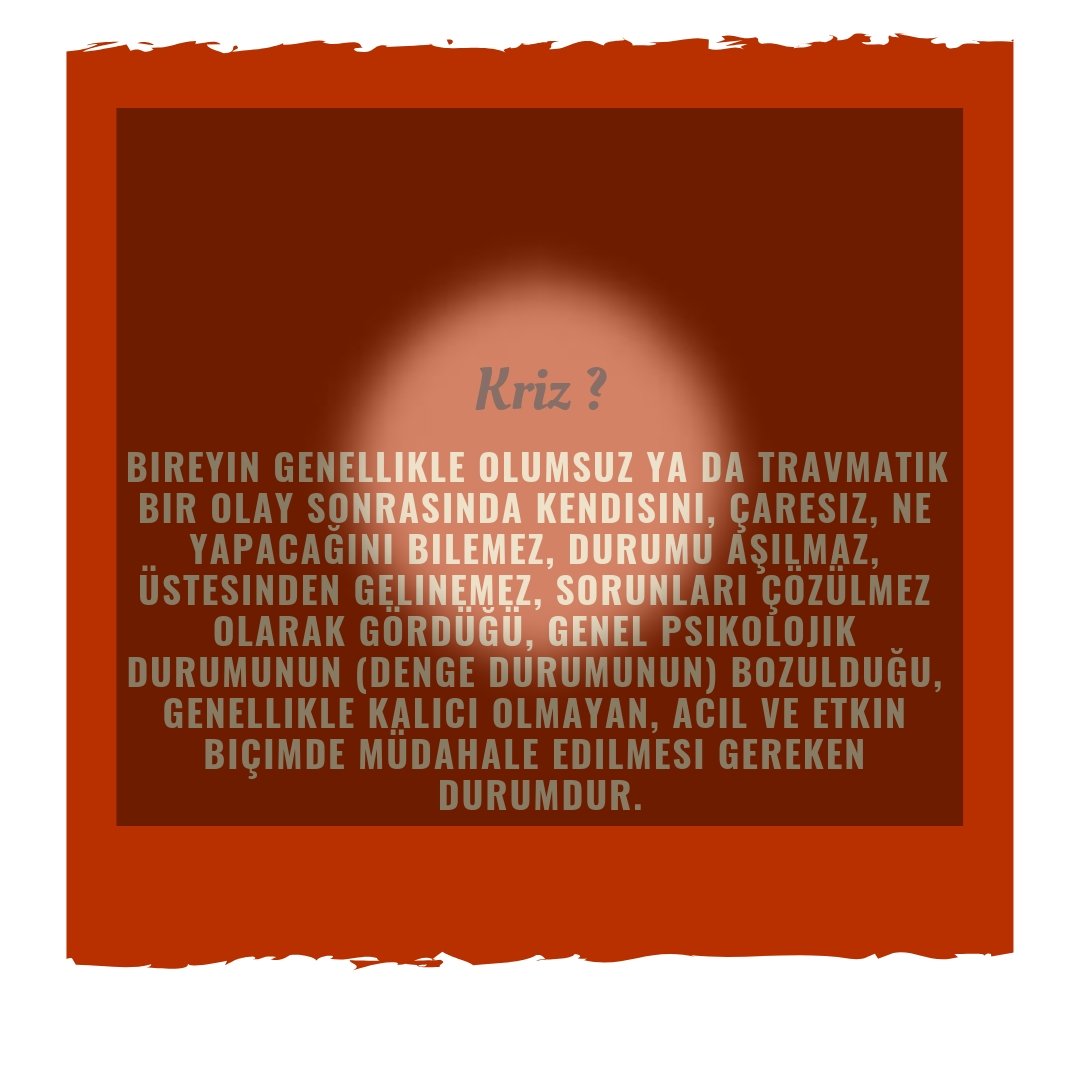 Sizce bireysel psikolojik kriz nedir?