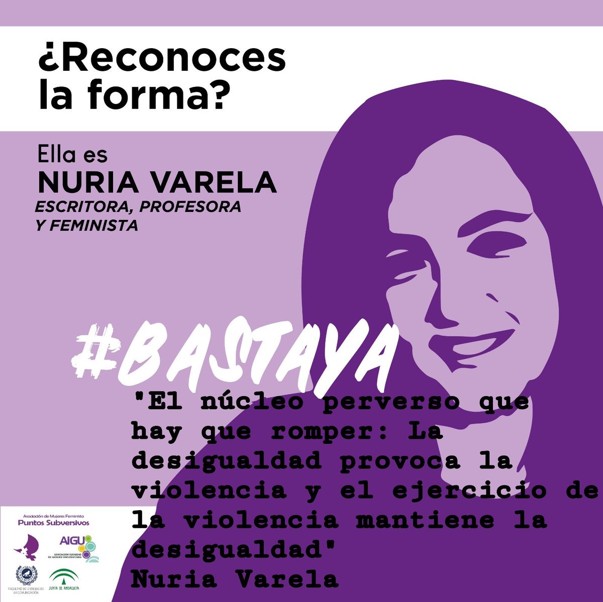AsocAIGU's tweet photo. "El núcleo perverso que hay que romper: La desigualdad provoca la violencia y el ejercicio de la violencia mantiene la desigualdad"
@NuriaVarela 
Hablando de #ViolenciaSimbolica en Jornadas Encuentros para el diálogo. #BastaYa de #ViolenciasMachistas 
#Feminismo
@CCComUMA https://t.co/T7Y3FvHjLL