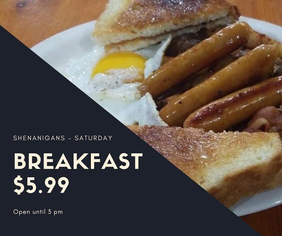 shenanigansng's tweet photo. Breakfast Special is on again today! 🍞🍳🥓☕️🍺10-3 https://t.co/CKc61b7BaC