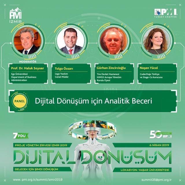 STAGECoPlatform's tweet image. Bugün PMI İzmir Summit’de Stage-Co ve CoderDojo Türkiye kurucu ortağı Neşen Yücel, değerli konuşmacılarla birlikte Dijital Dönüşüm için Analitik Beceri Panelinde yer alıyor. Panel saat 14.50’de başlıyor. #dijitaldönüşüm #DigitalTransformation #pmiizmirsummit