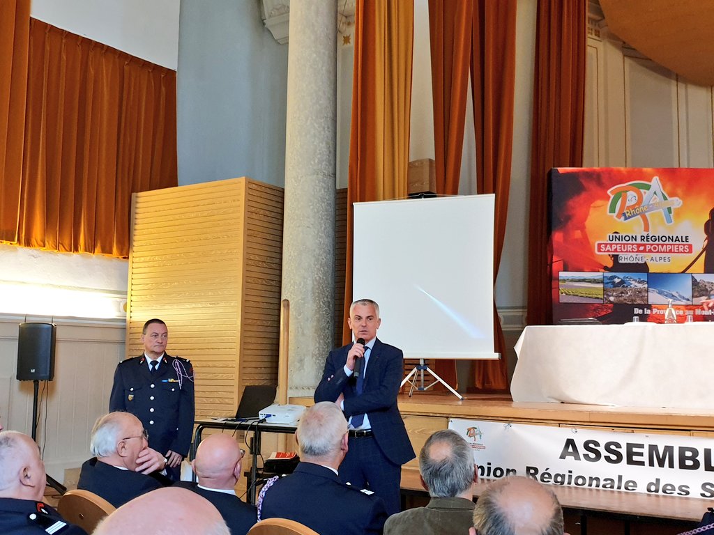 admjsp69's tweet image. [URSP 🚒]

Assemblée générale de l&apos;Union régionale des sapeurs-pompiers Rhône-Alpes à Jujurieux dans l&apos;Ain, avec la présence du président de la Fédération nationale des sapeurs-pompiers de France le colonel Grégory Allione 

#udmsp #sdmis