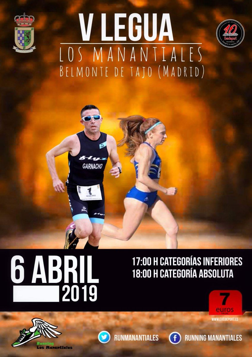 🎉HOY ES EL GRAN DÍA🎉
Hasta esta tarde... Traeros chubasquero por si acaso llueve 🤔🤣 #RunManantiales #CarrerasPopulares #BelmonteDeTajo