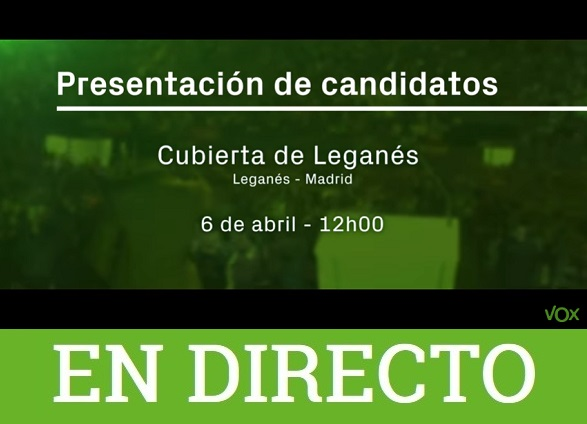 VOXCastrillon's tweet photo. 📺 EMISIÓN EN DIRECTO DESDE LA "#CUBERTA" DE #LEGANÉS: PRESENTACIÓN DE LOS CANDIDATOS DE #VOX A LAS #ELECCIONESGENERALES DEL 28 DE ABRIL.

🕛 Inicio de la emisión: 12:00.

👀👉 https://t.co/b5G3jcZ62F

📣 ¡¡¡ #PorESPAÑA🇪🇸 !!! https://t.co/tRBYgBjc6M