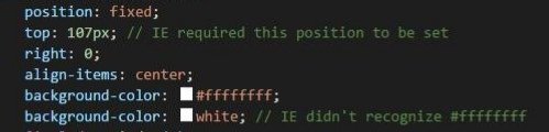 _ScottShaw's tweet photo. Some CSS written about 5months ago(not by me) .... Hard to think what goes through people minds sometimes ... Especially when they got the hex value correct about 10 lines above #css #cssFail #css https://t.co/JRi27rKEpu