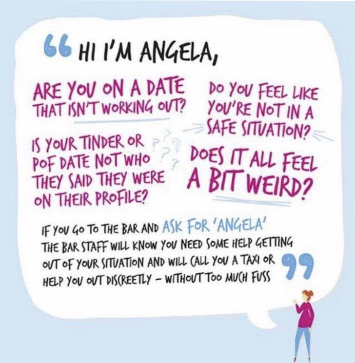 All WSL staff are trained for these types of situations. Don’t forget to approach staff and ask for Angela at the bar! #askforangela #bbnsheffield #Sheffieldissuper #weststreetlive #wsl