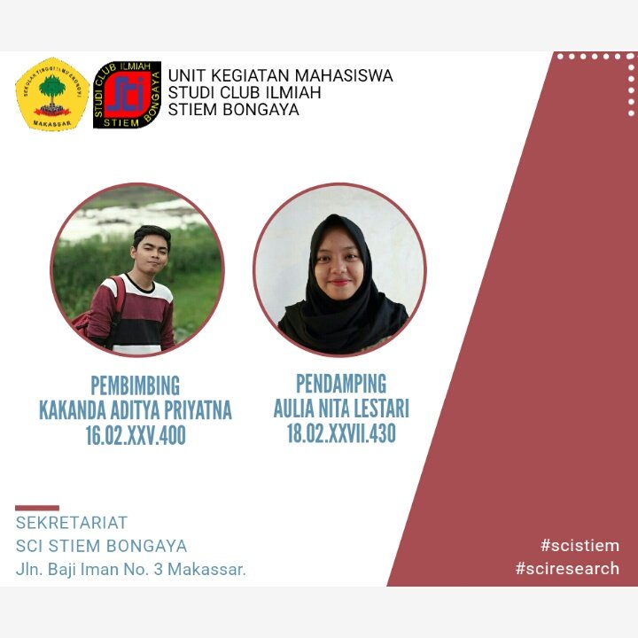 sci_stiem's tweet photo. Presentasi THESIS Enterpreneur dengan judul "Pengaruh Revitalisasi, Perilaku Konsumen dan Strategi Usaha Terhadap Perkembangan Usaha Pedagang Pakaian di Pasar Sentral Sungguminasa Gowa."
_
#scistiem
#sciresearch https://t.co/T7rslGGdL7