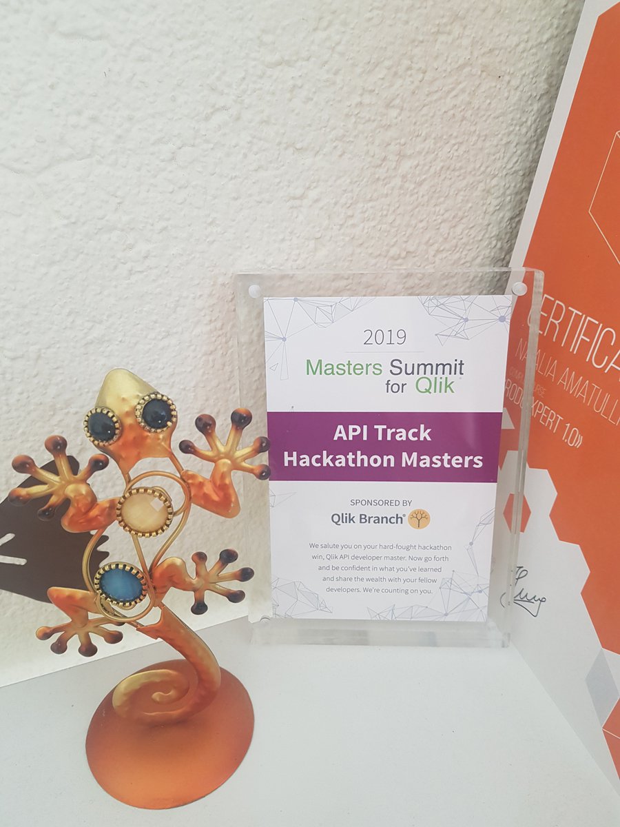 The <a href="/QlikMasters/">Qlik Masters Summit</a> Api Track was very inspiring. Together with 
Alexander Torngren we won the Hackathon Api Challenge covering the Refugees topic after a long hackathon night! We will share our webapp based on Qlik Core on  @qlikbranch soon. Thanks to <a href="/sperosck/">Speros Kokenes</a> <a href="/websy85/">Nick Webster</a> !
