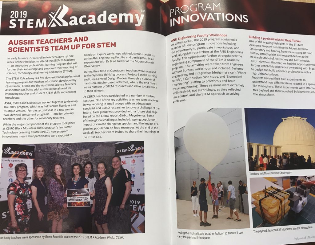 jborg_13's tweet photo. ASTA mag publishing #STEMX19 success and how you can apply for 2020! Recommended for Aus teachers. @ASTA_online #STEM #education https://t.co/eKN2hyTXGe